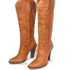 Jessica Simpson Alan Cowboy Cowgirl Boots - Women's 8B Excellent Condition